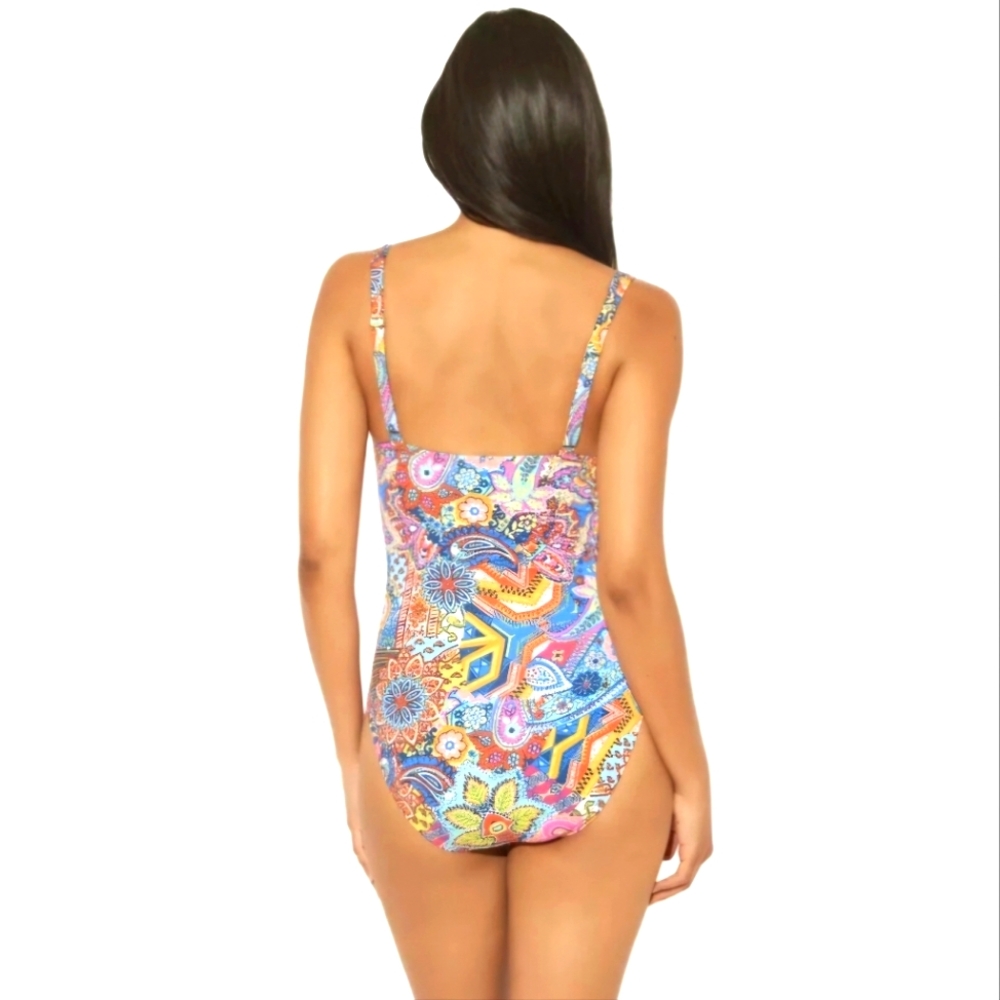 Nwt BLEU ROD BEATTIE GROOVY BABY KEYHOLE ONE PIECE SWIMSUIT 4 - Picture 2 of 6